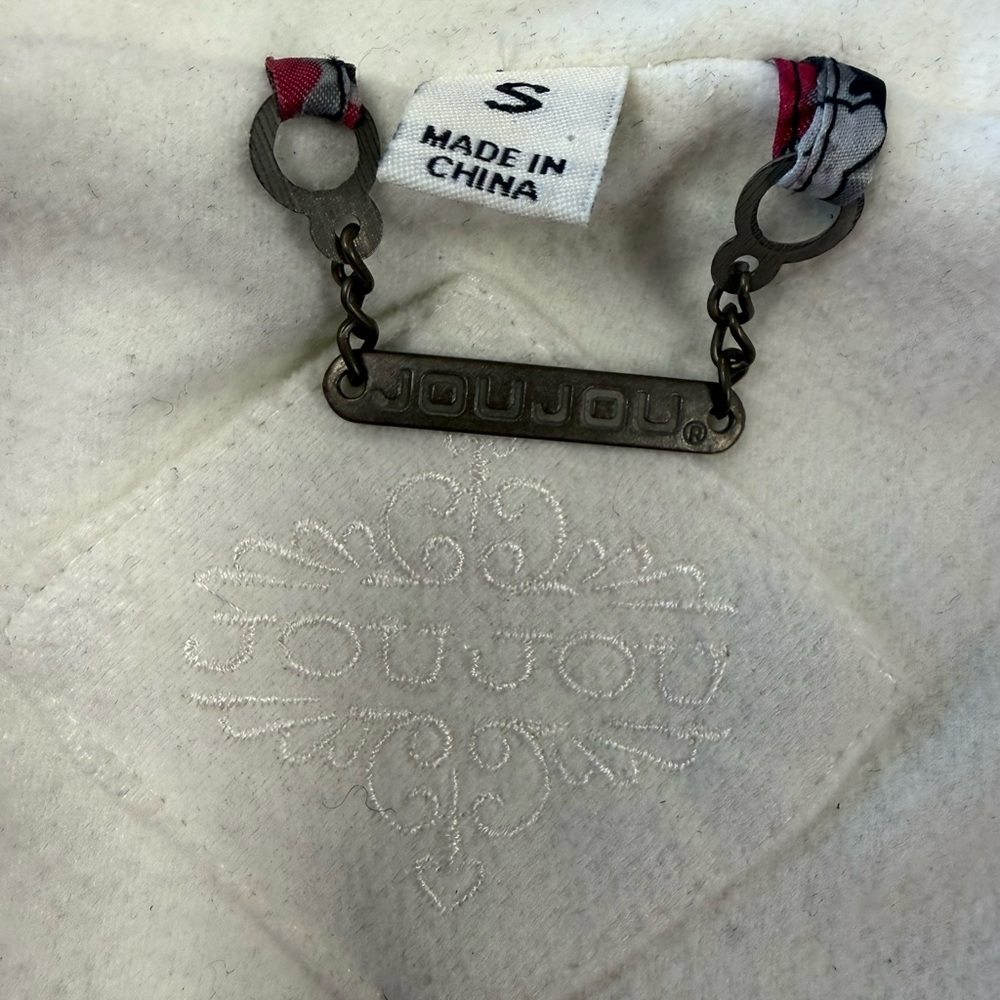 Joujou Women's Pea Coat Double Breasted, White Vintage,Tapered,Size Small - Picture 7 of 10